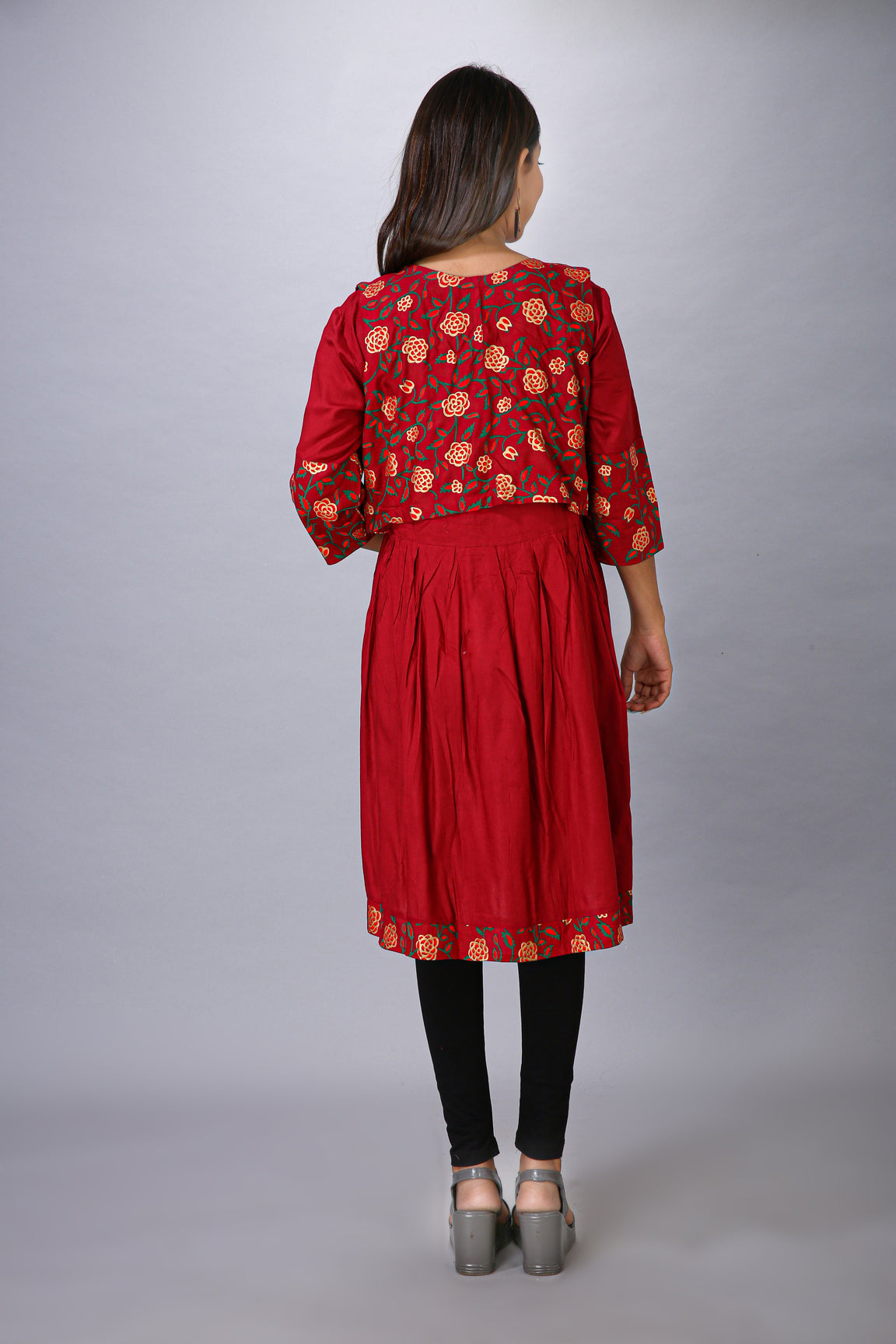 MAROON RAYON KURTI