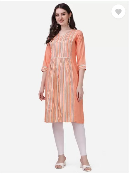 ORANGE COLOR KURTI