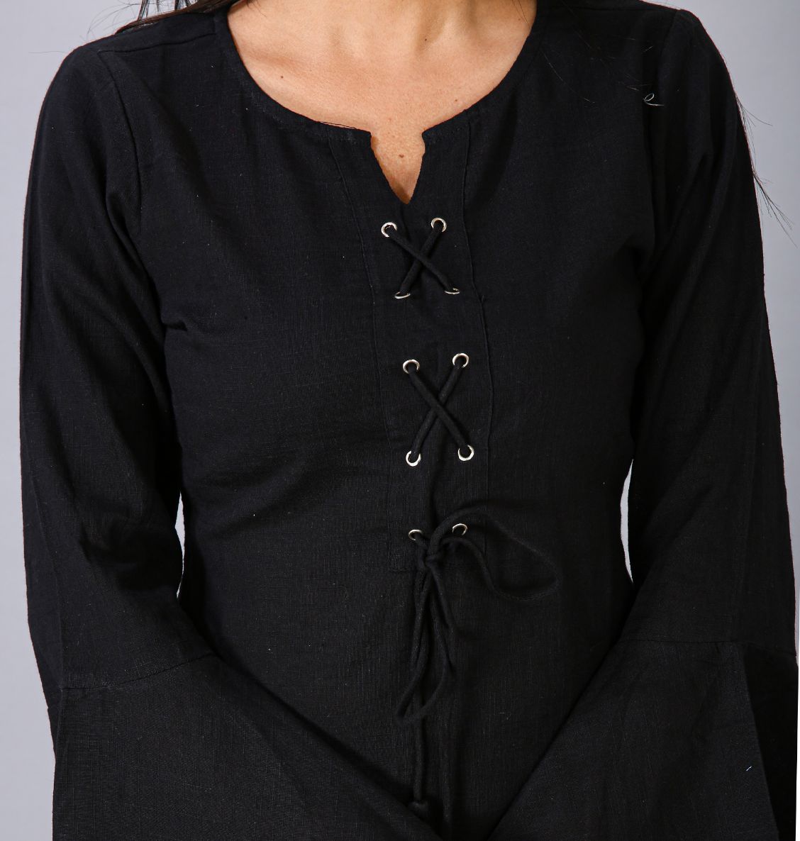Black Flair Sleeve Kurti