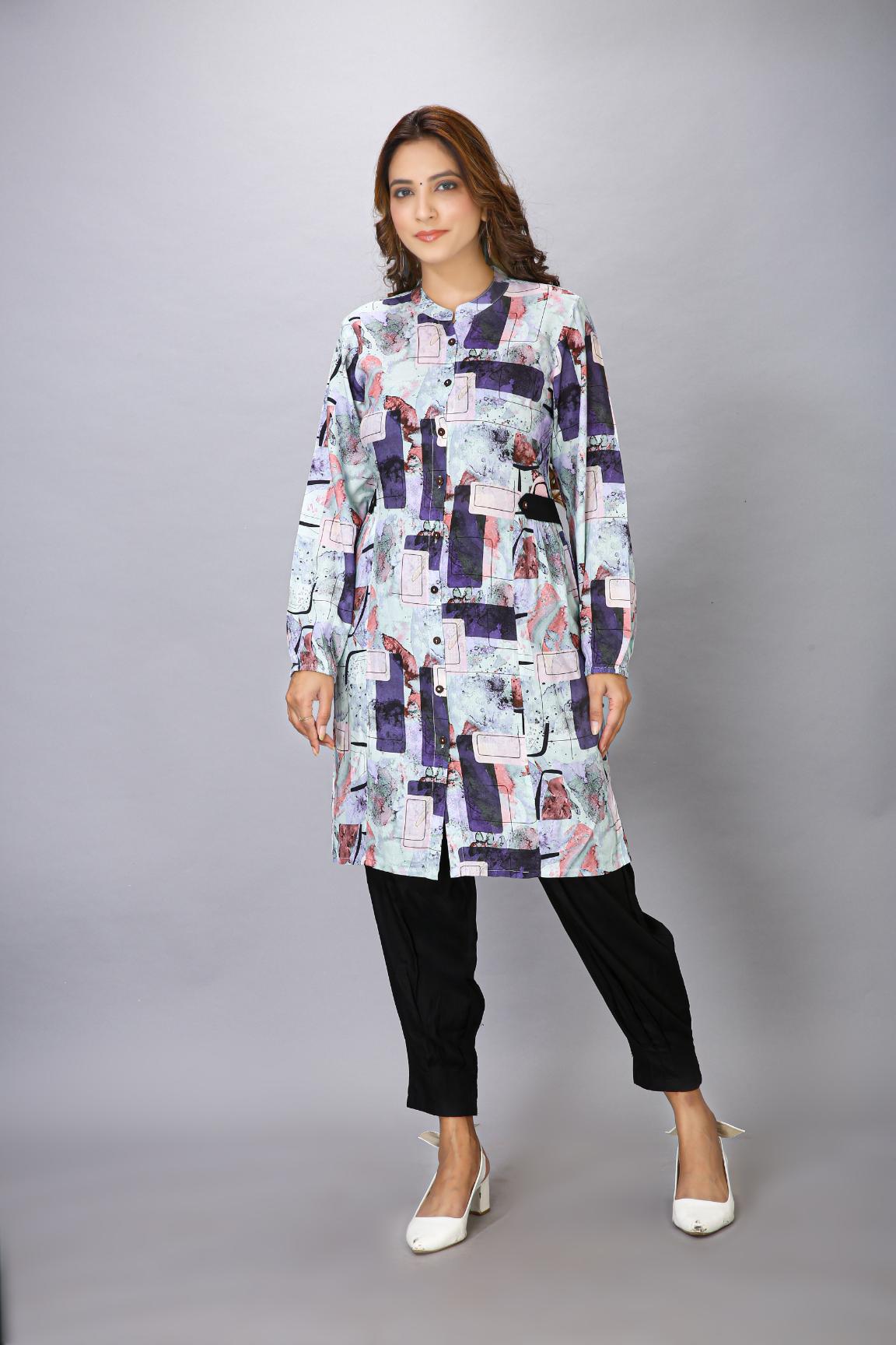 BLACK RAYON TOP BOTTOM