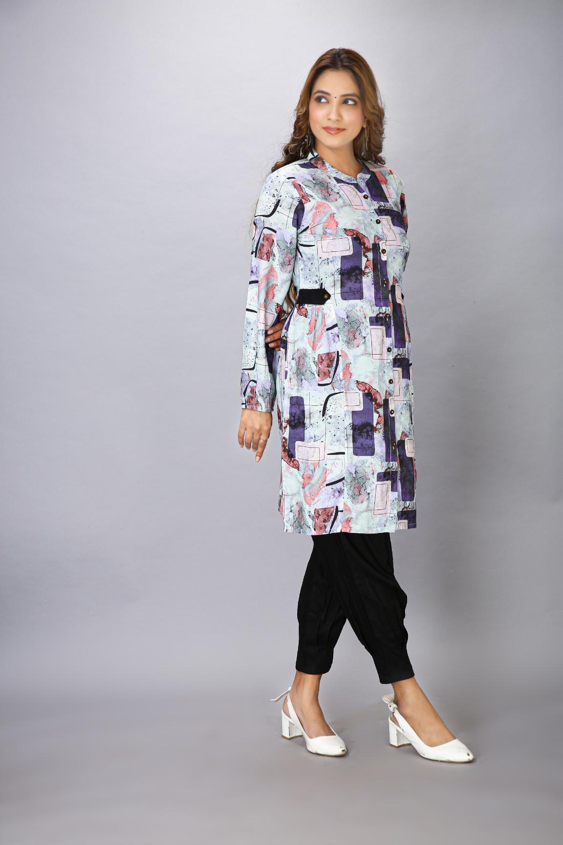 BLACK RAYON TOP BOTTOM