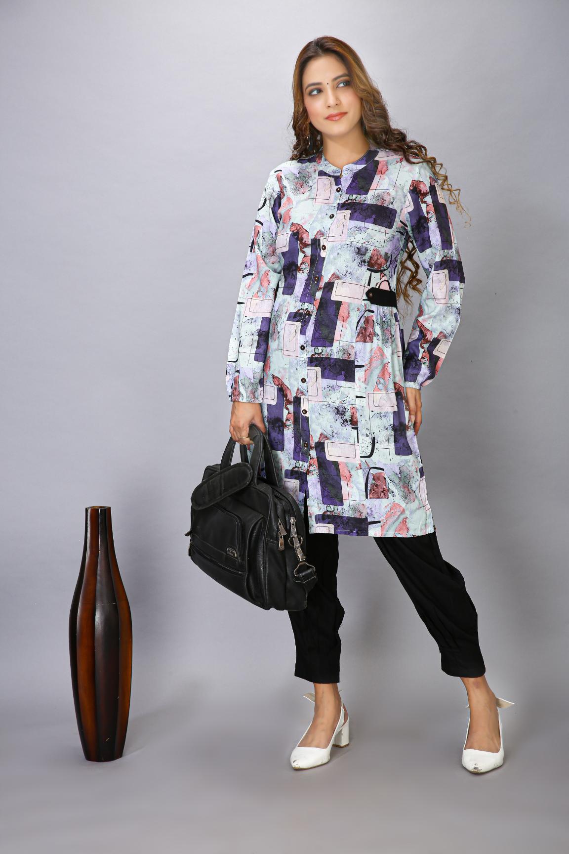 BLACK RAYON TOP BOTTOM
