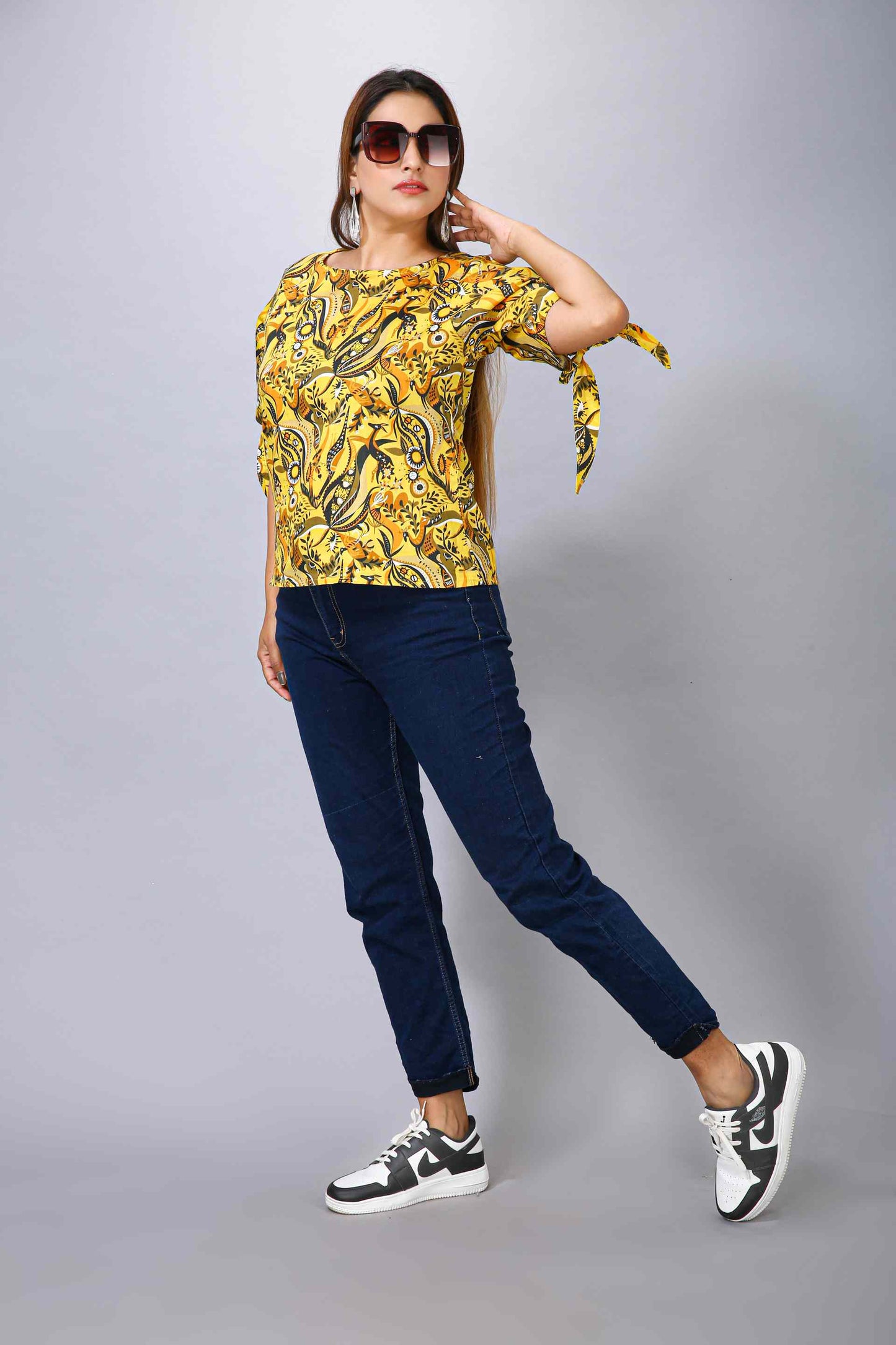 Yellow Printed Top