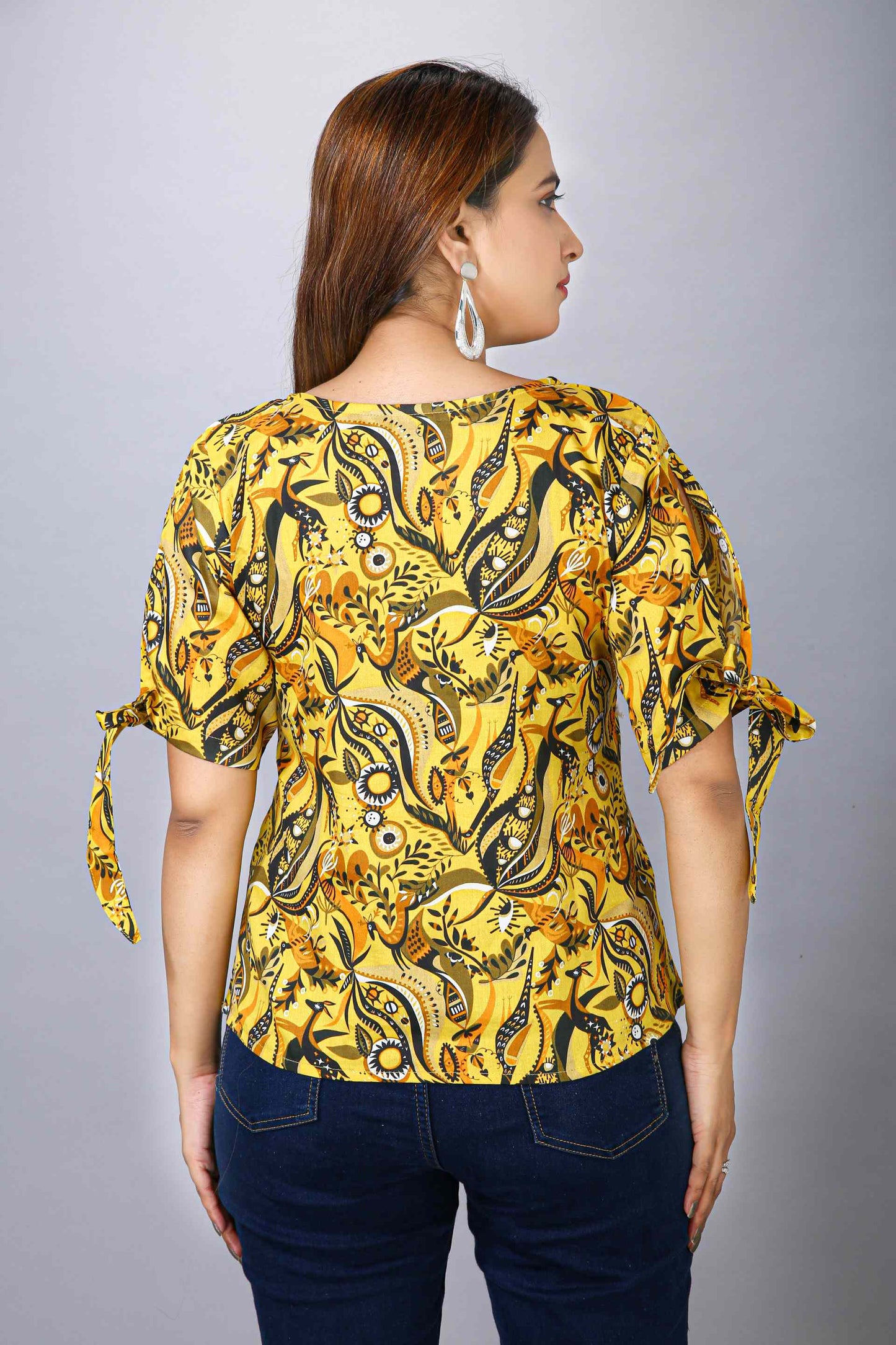 Yellow Printed Top