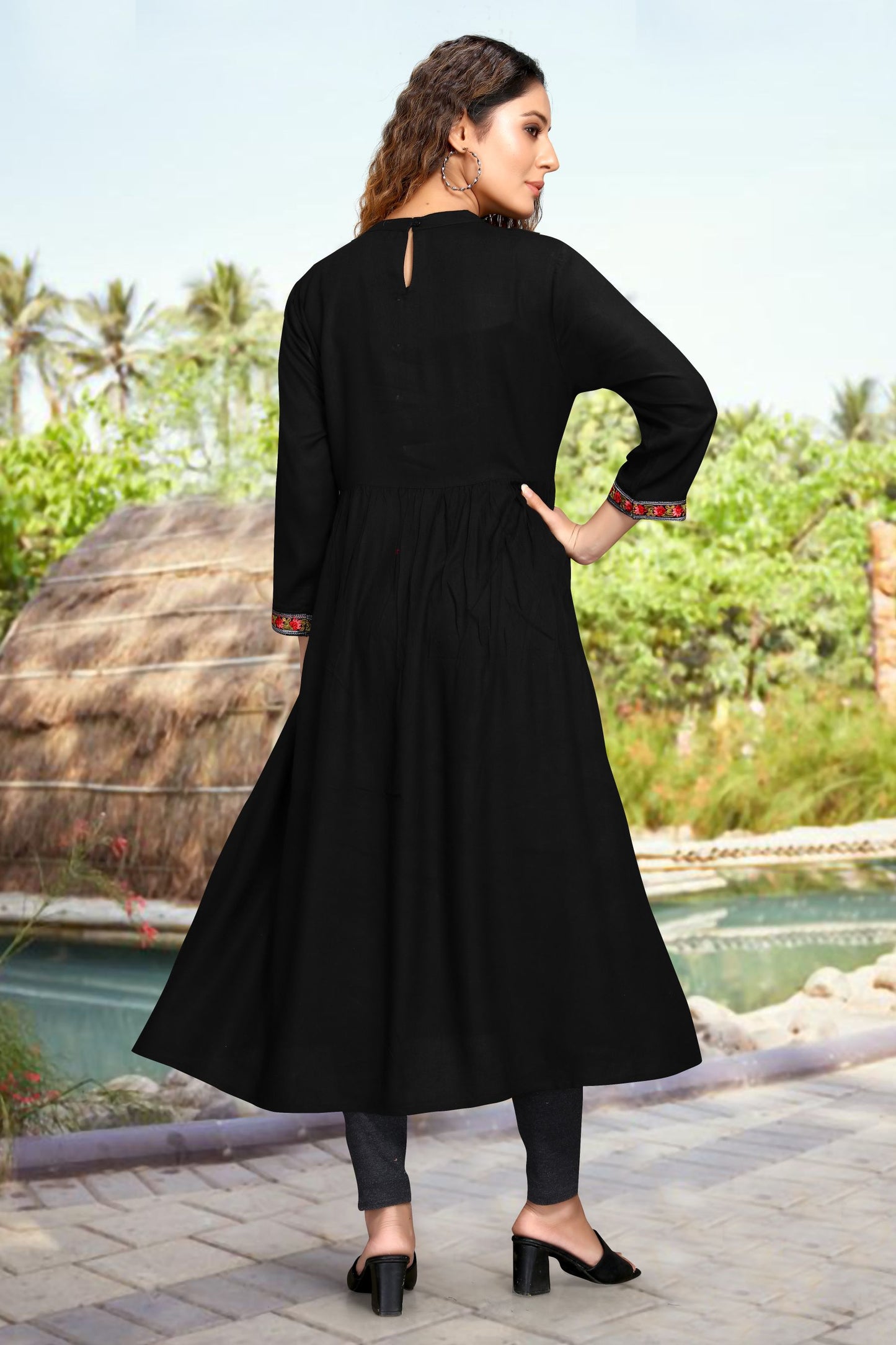 Black Anarkali Kurti