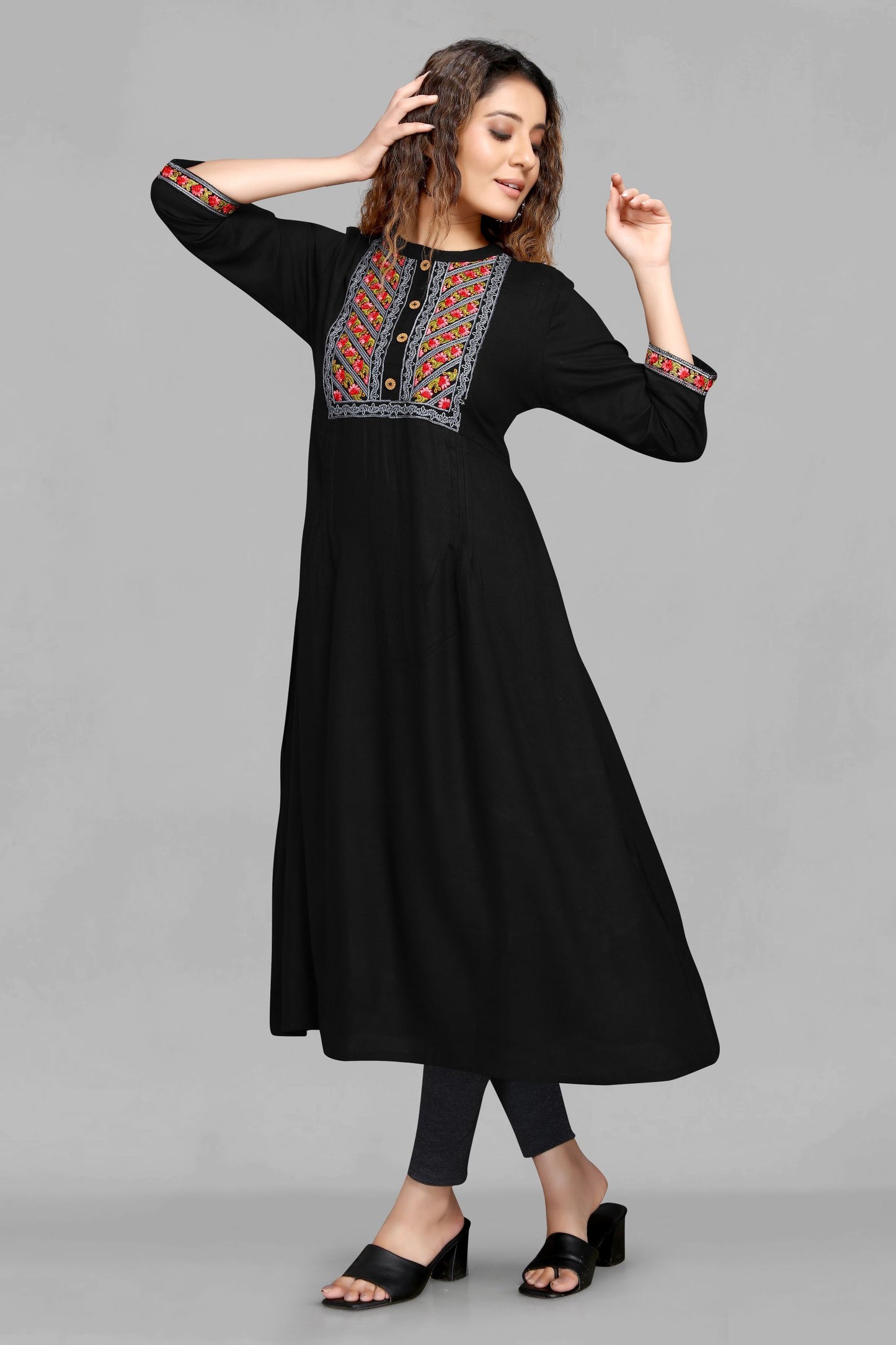 Black Anarkali Kurti