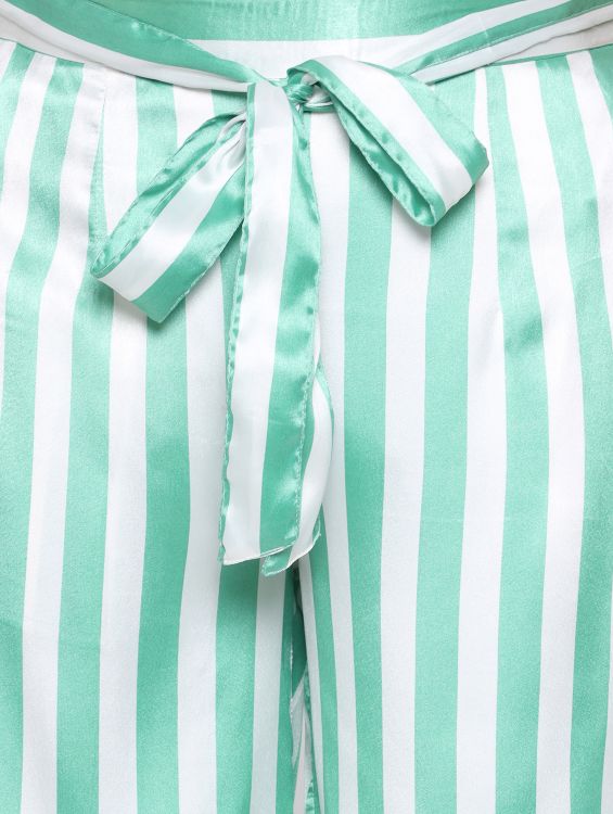 Green Striped Palazzo