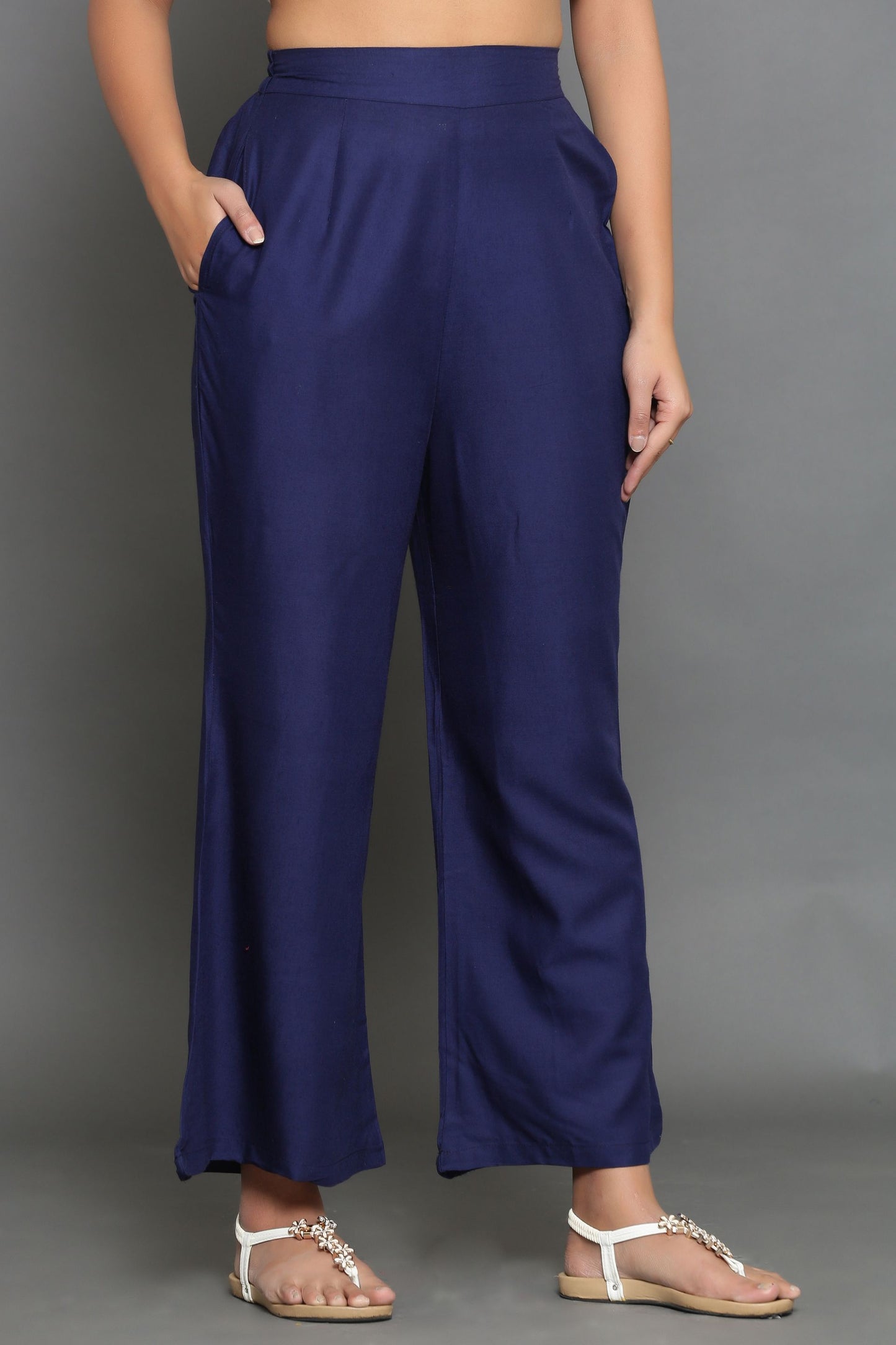 Navy Blue Palazzo Pant