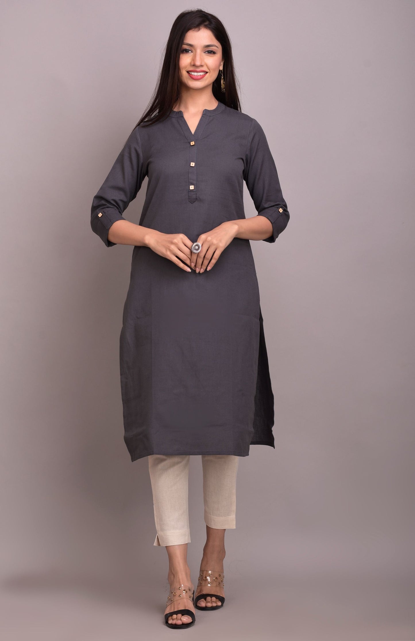 Grey Rayon Kurti