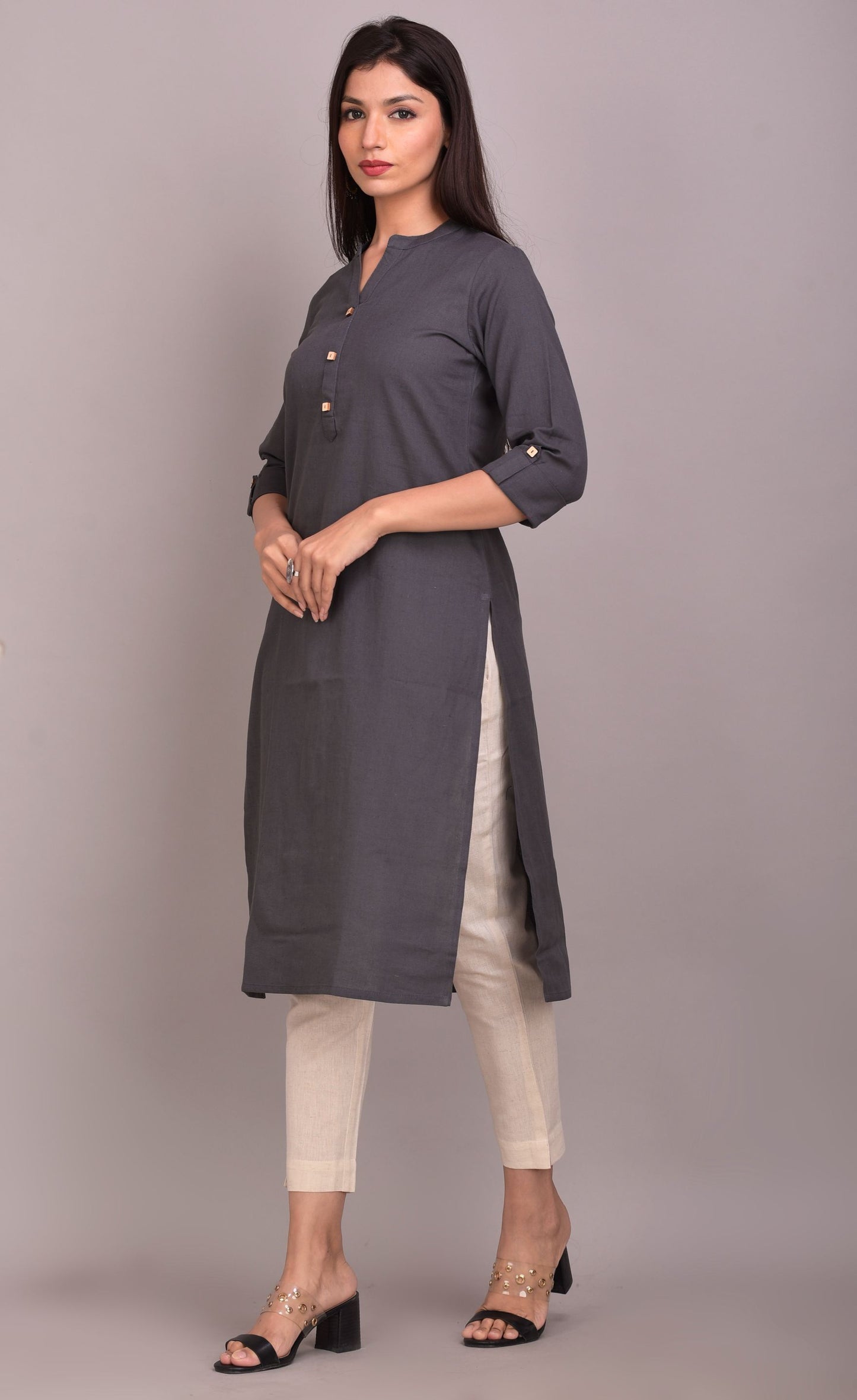 Grey Rayon Kurti