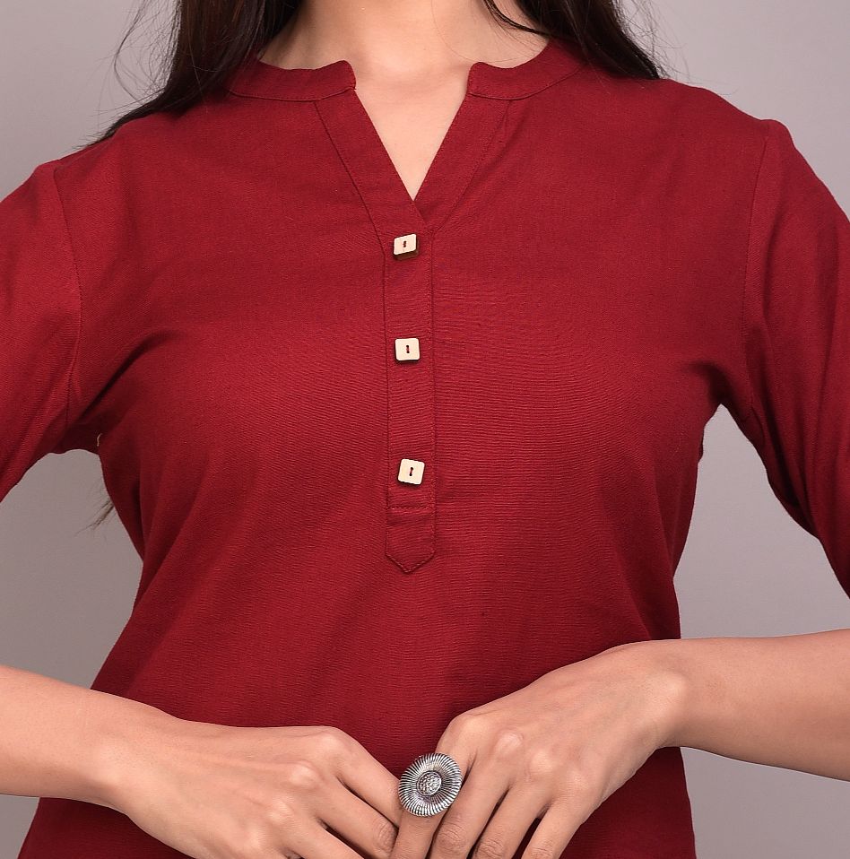 Red Rayon Kurti