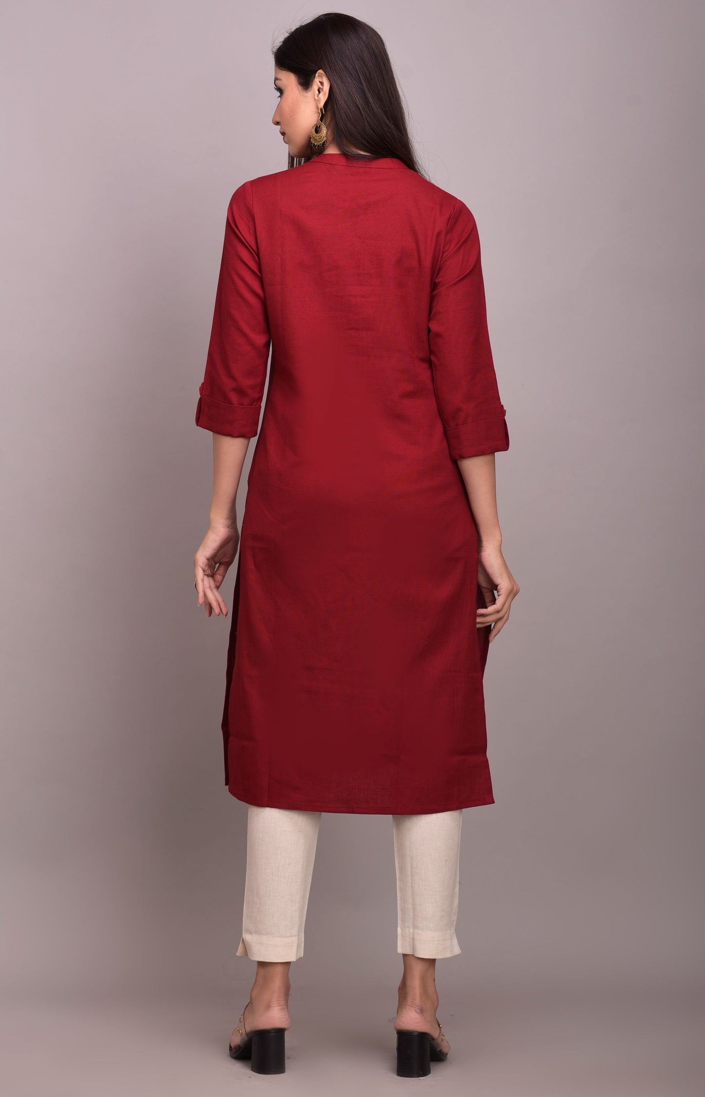 Red Rayon Kurti