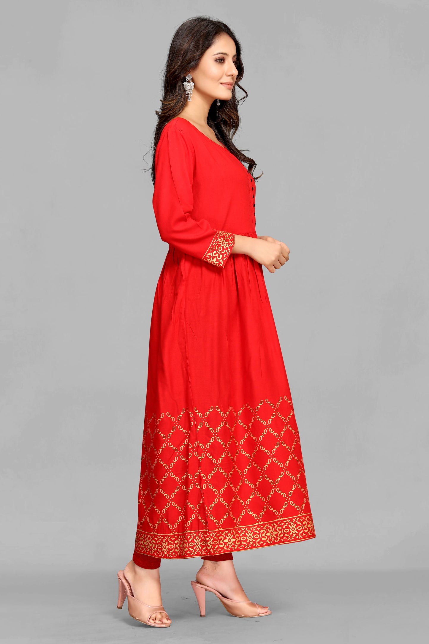 Red Anarkali Kurti