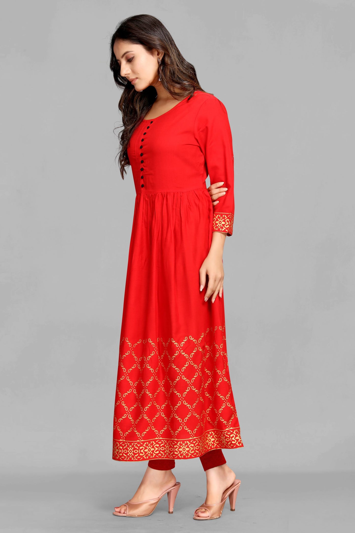 Red Anarkali Kurti