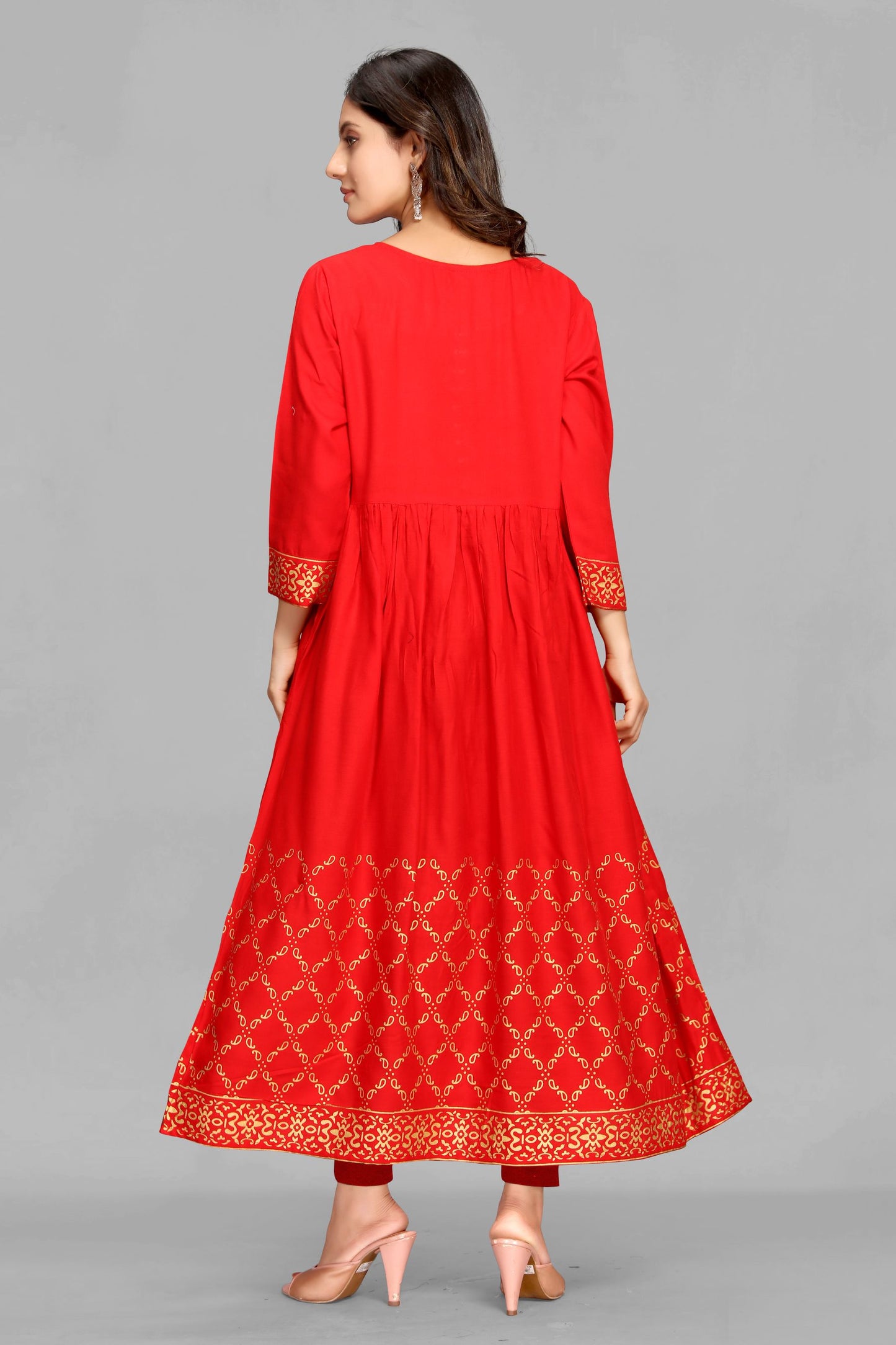 Red Anarkali Kurti