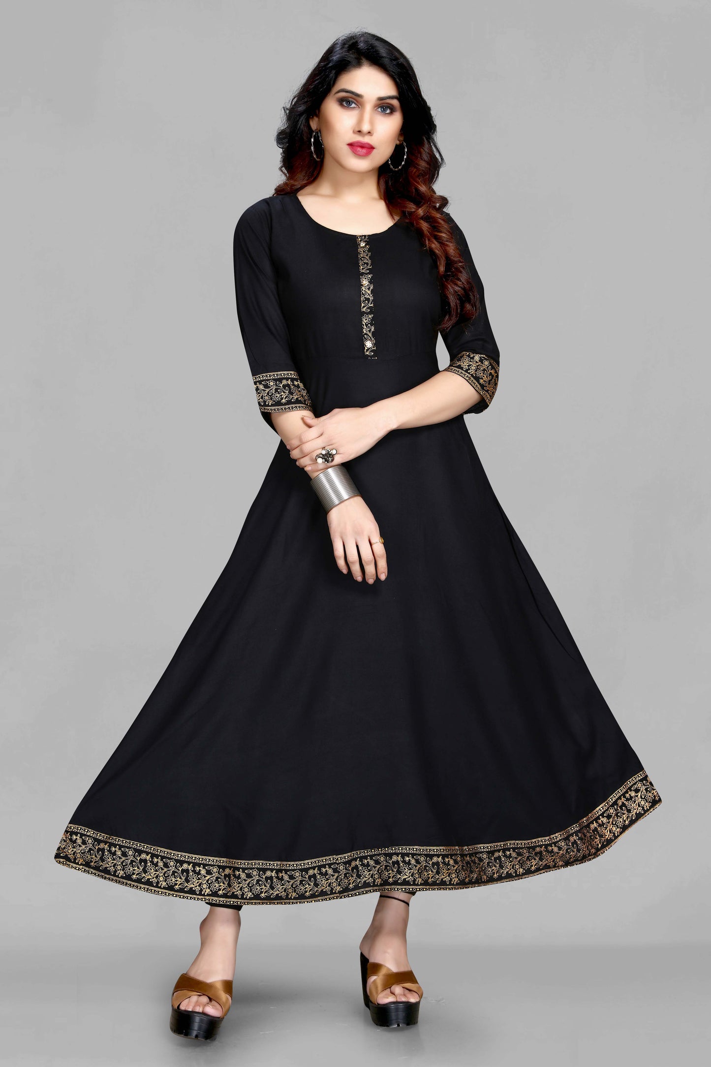 Black Anarkali Style Kurti