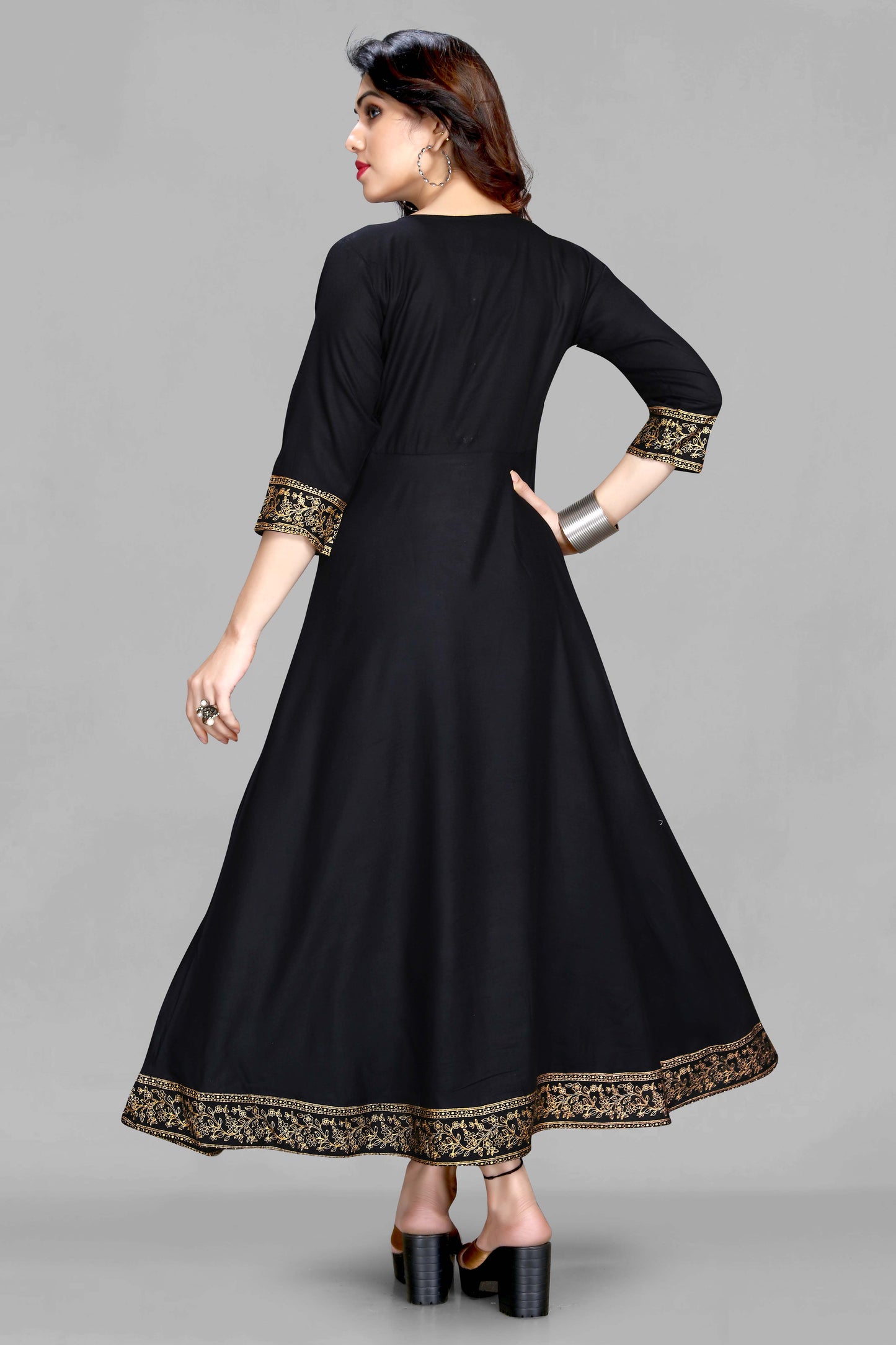 Black Anarkali Style Kurti