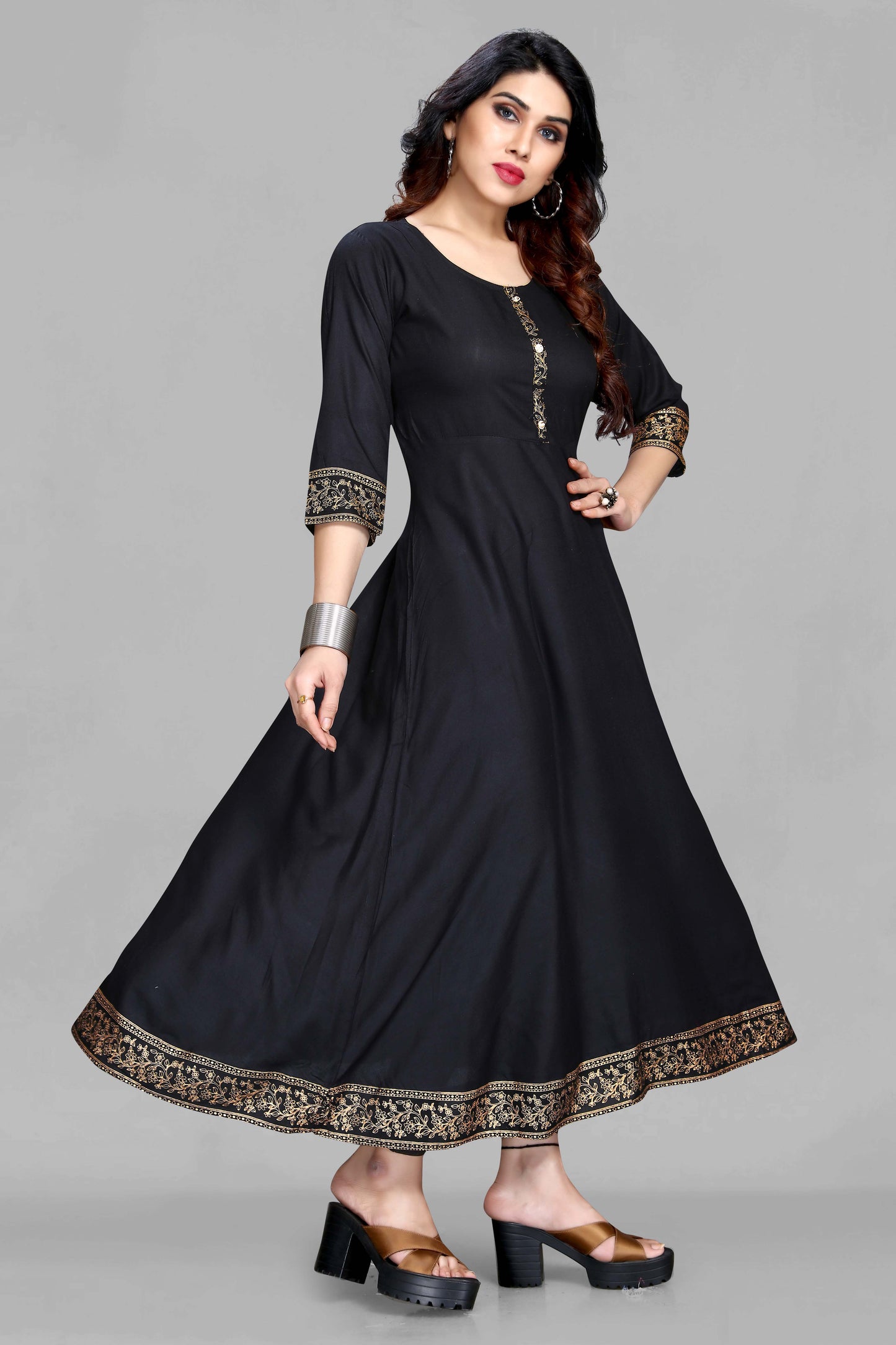 Black Anarkali Style Kurti