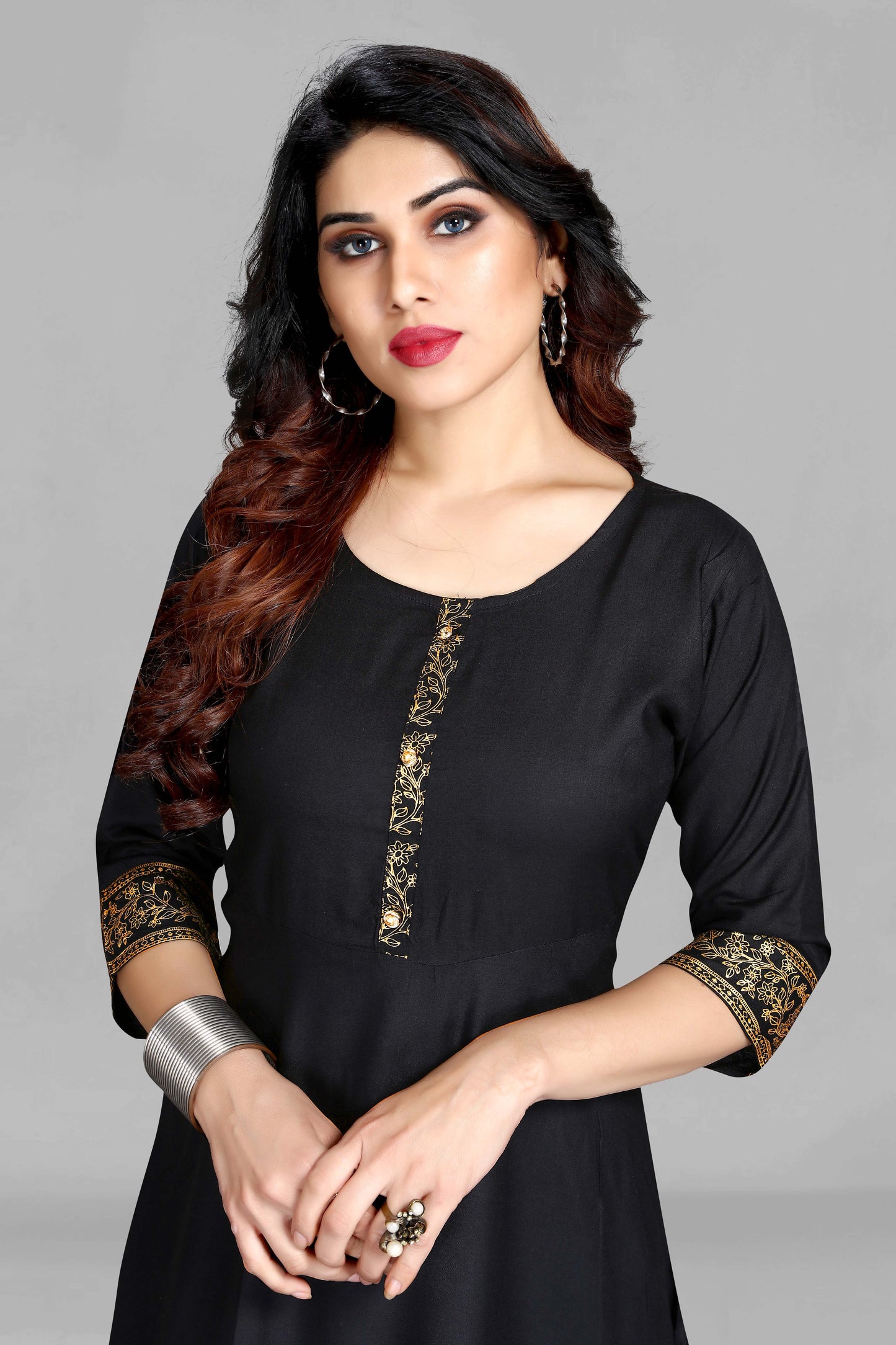 Black Anarkali Style Kurti