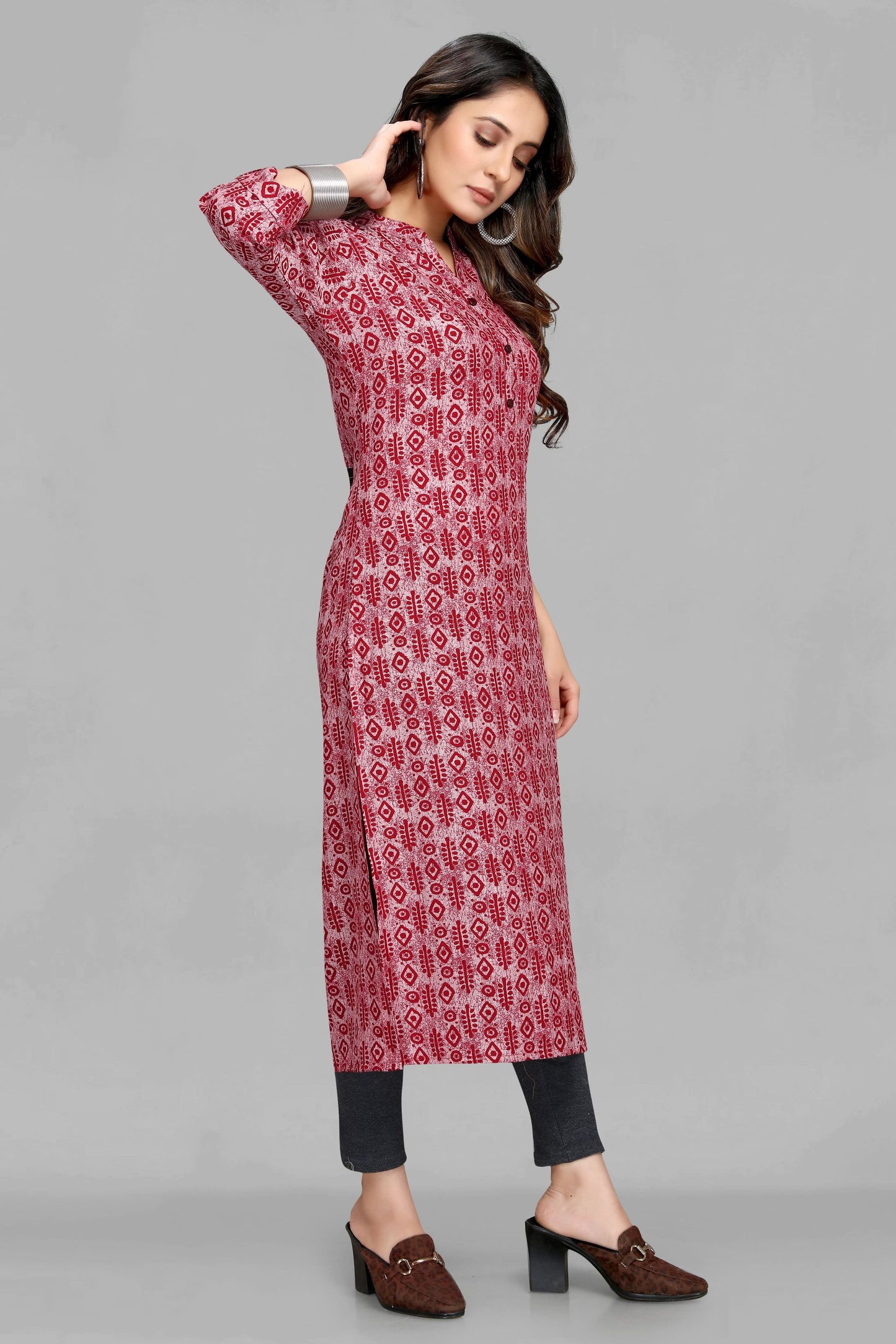 Red Casual Kurti