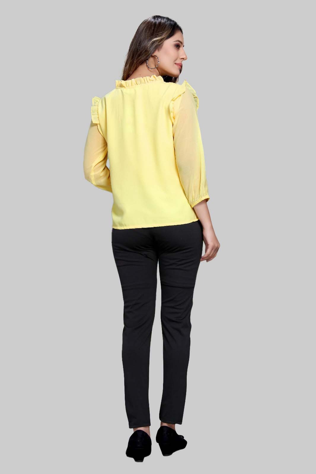 Yellow Casual Top