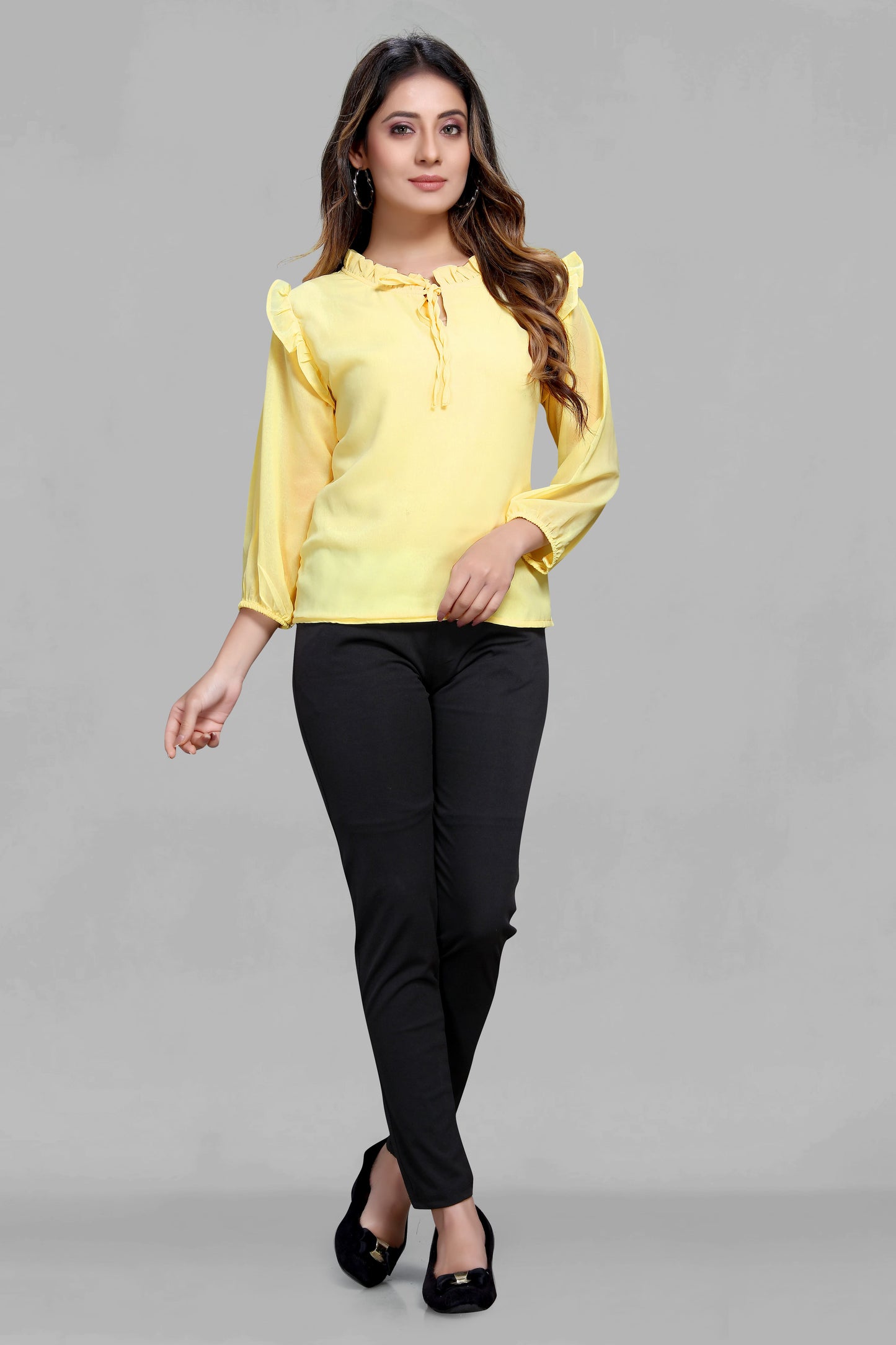 Yellow Casual Top