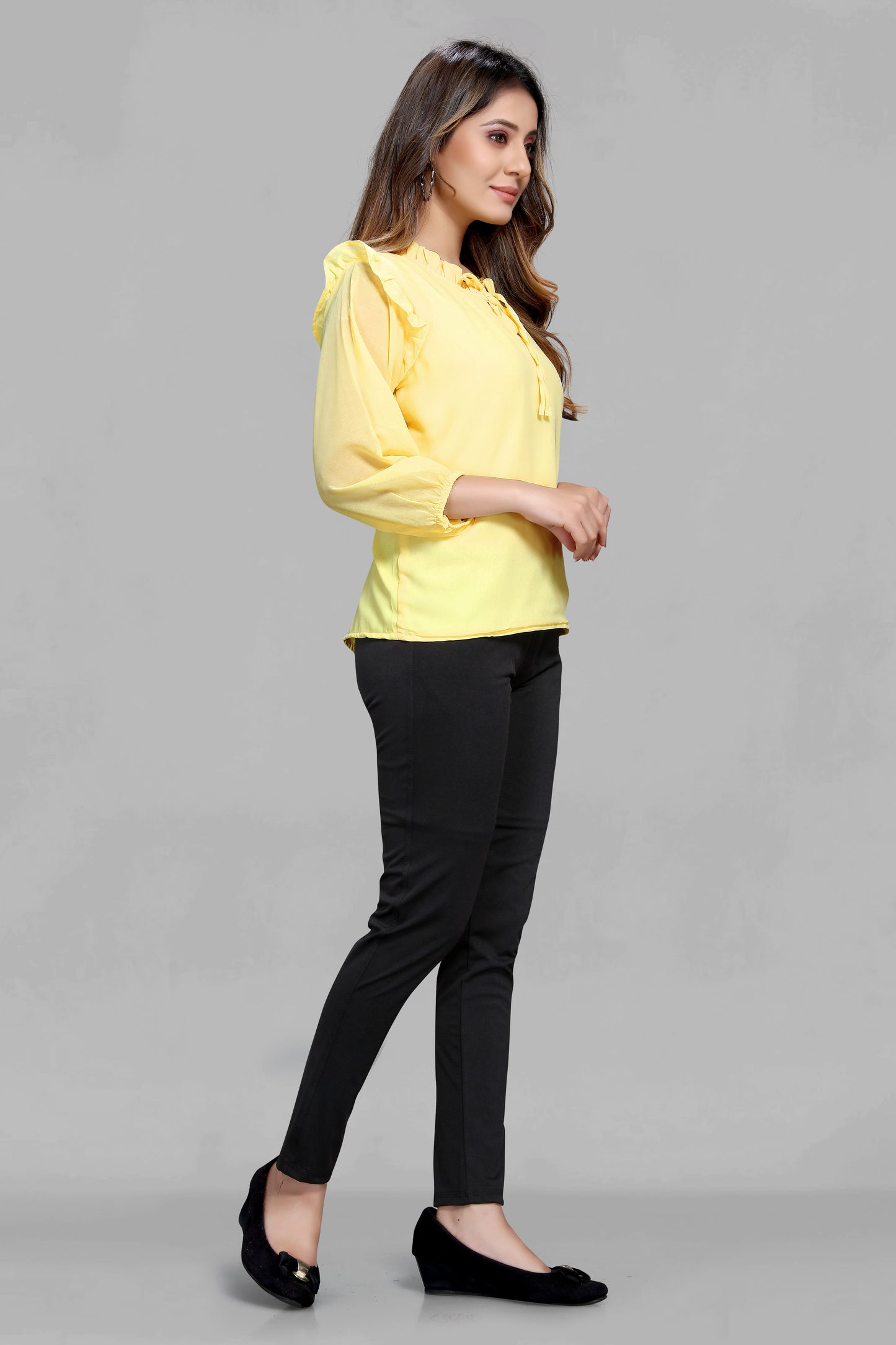 Yellow Casual Top