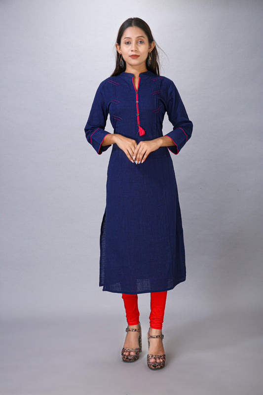 Blue Plain Kurti