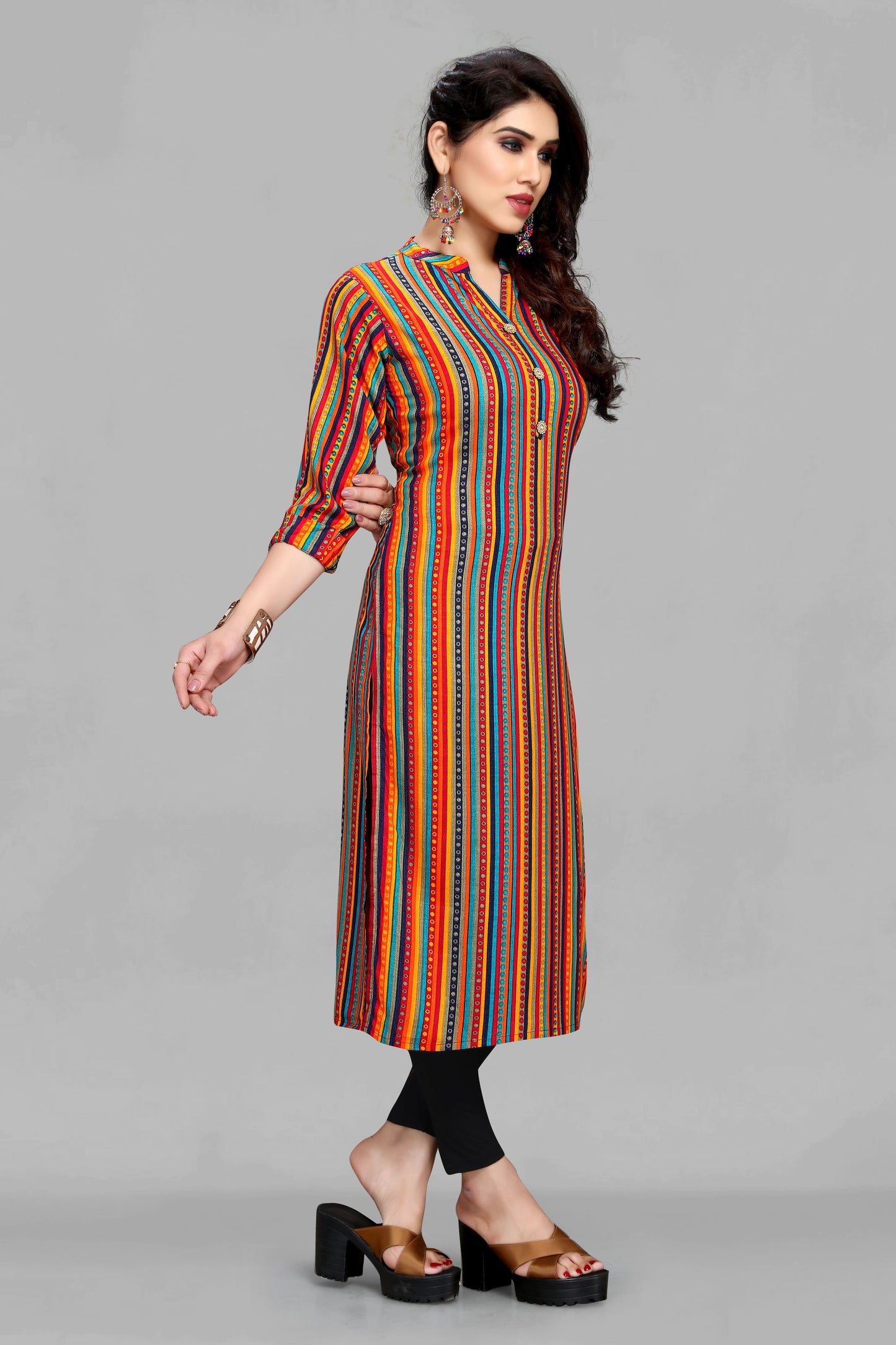 Multi Color Digital Print Kurti