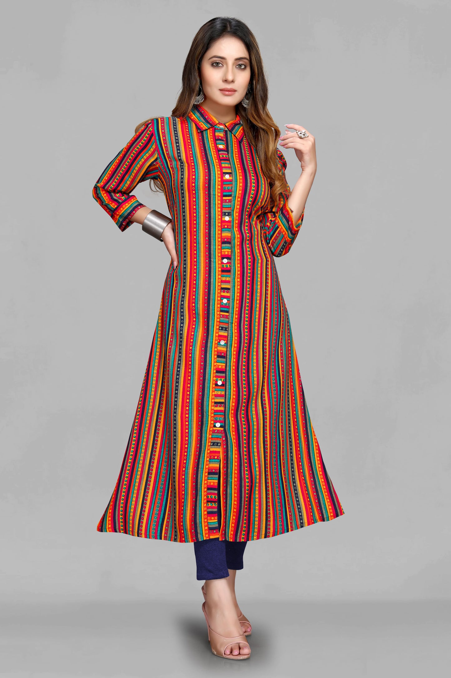 Striped Multi Color Kurti