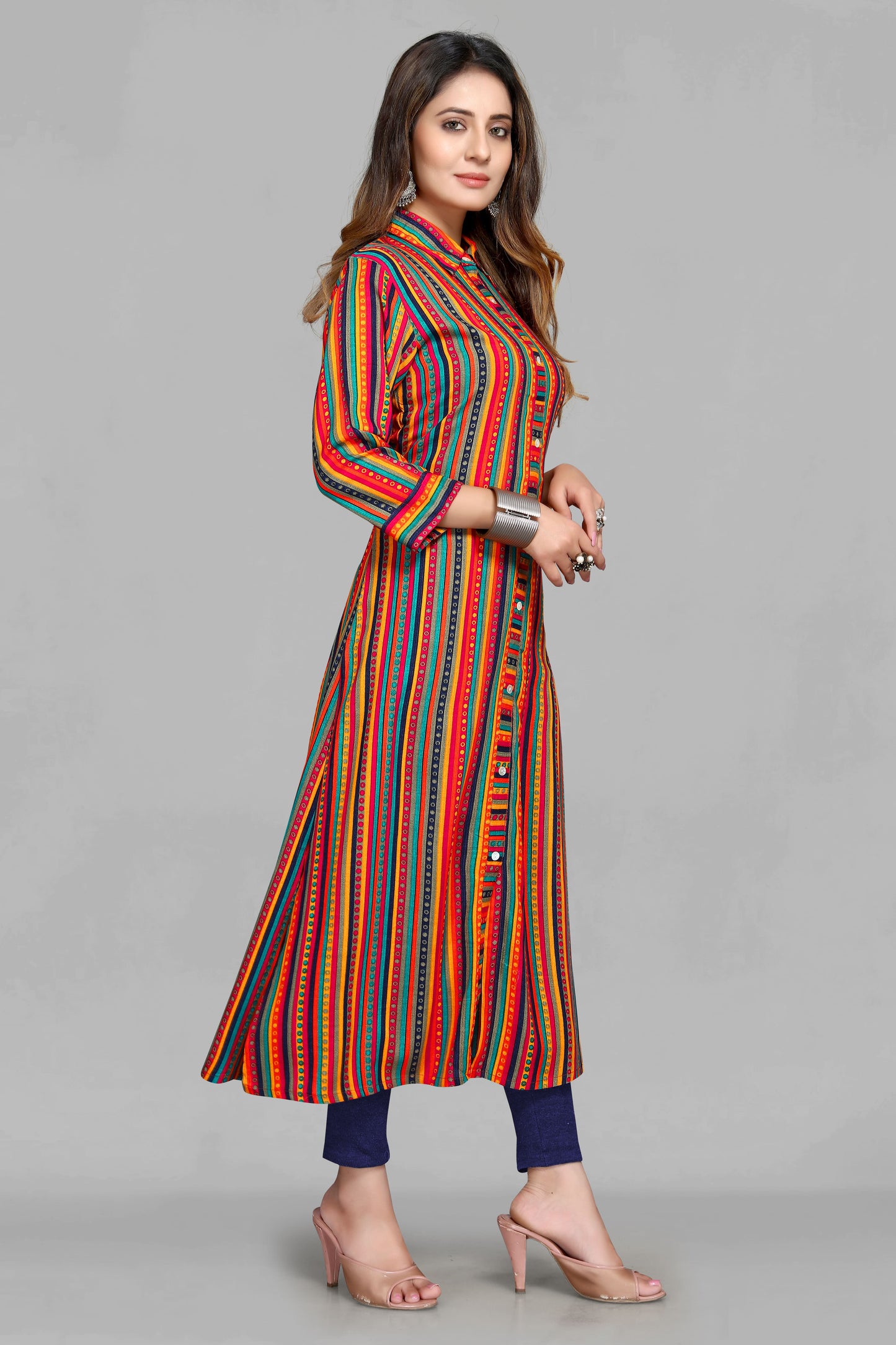 Striped Multi Color Kurti