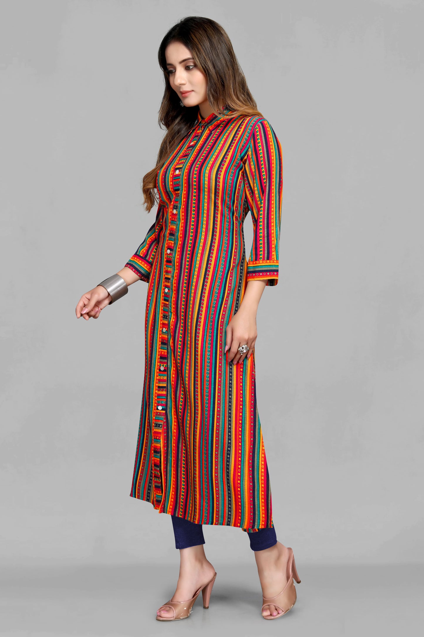 Striped Multi Color Kurti