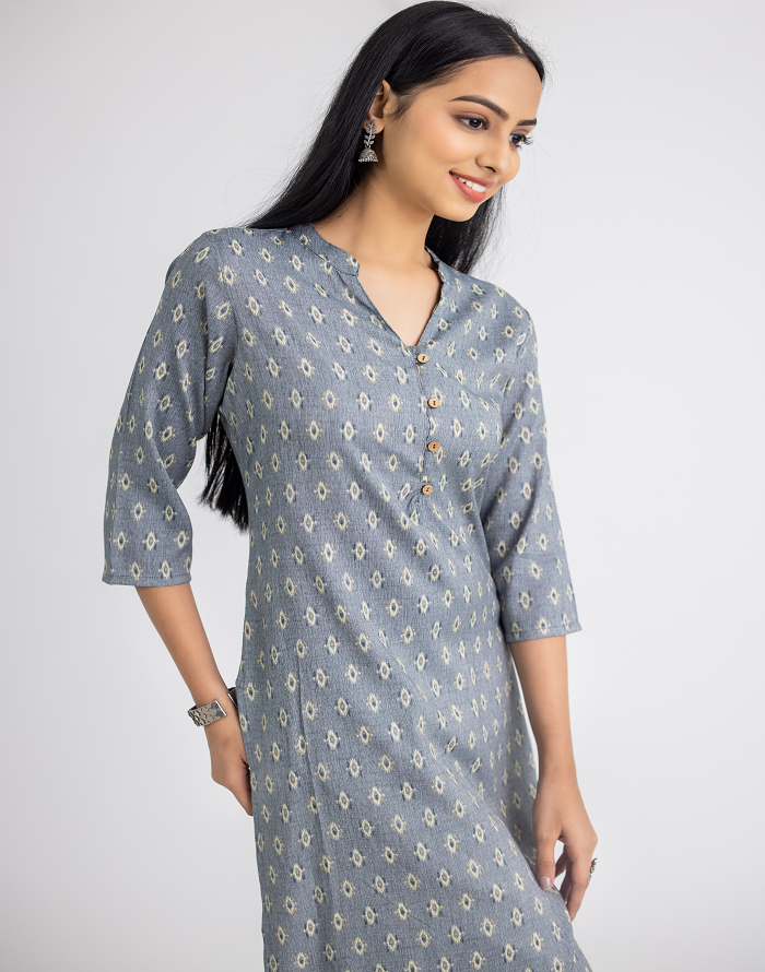 Grey Printed KurtI