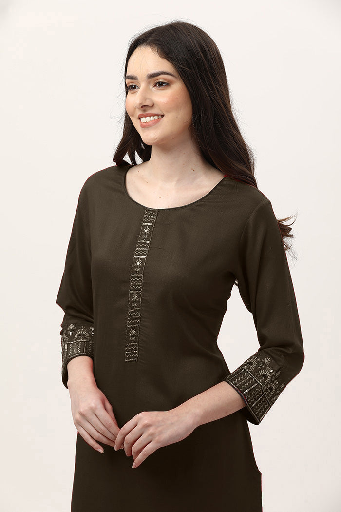 COFFEE COLOR KURTI