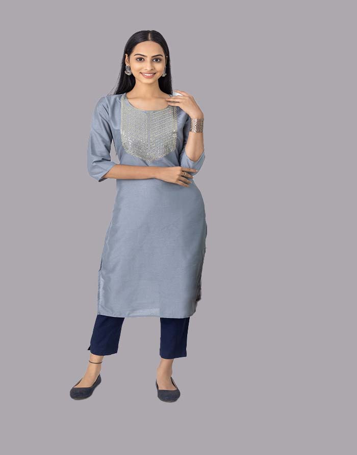 SEA BLUE KURTI