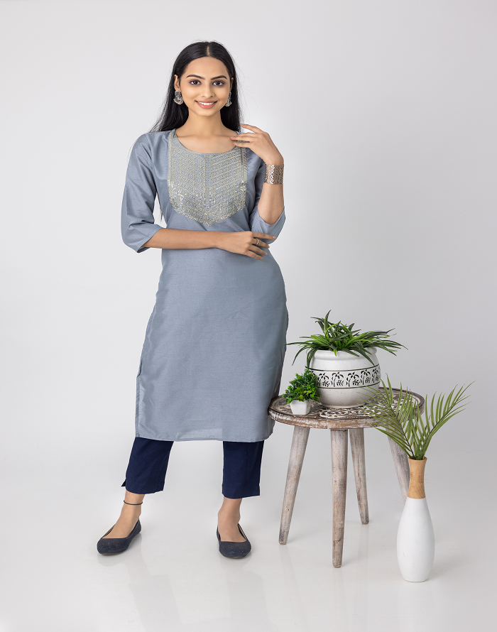 SEA BLUE KURTI