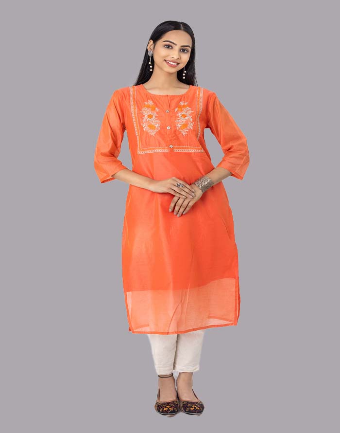 Gajri Embroidery Kurti