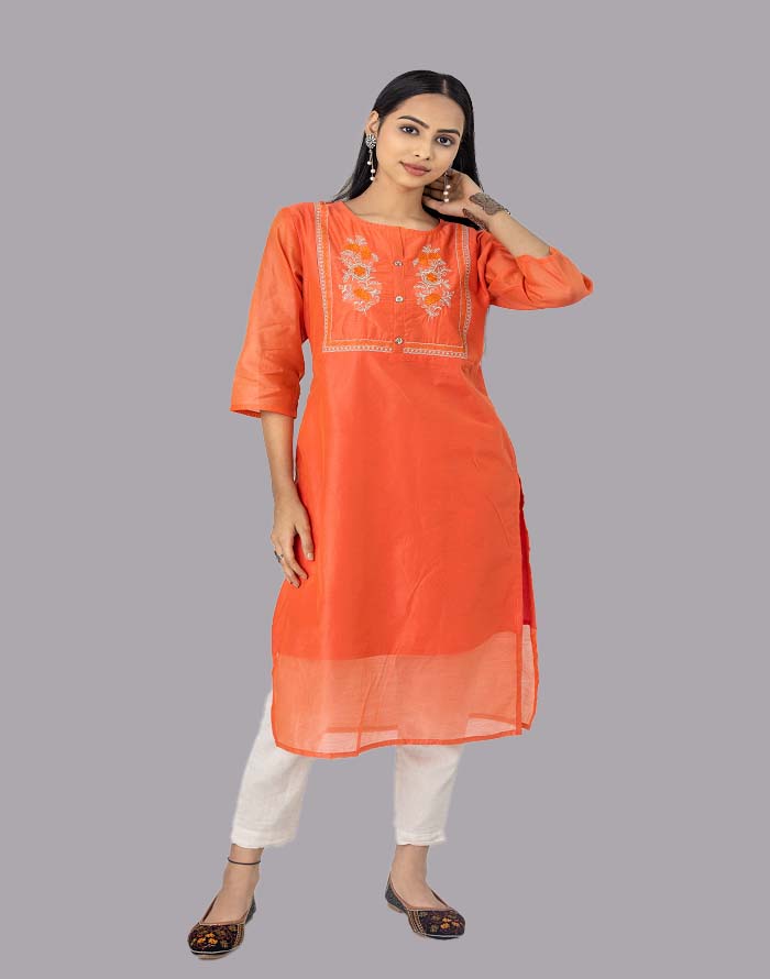 Gajri Embroidery Kurti