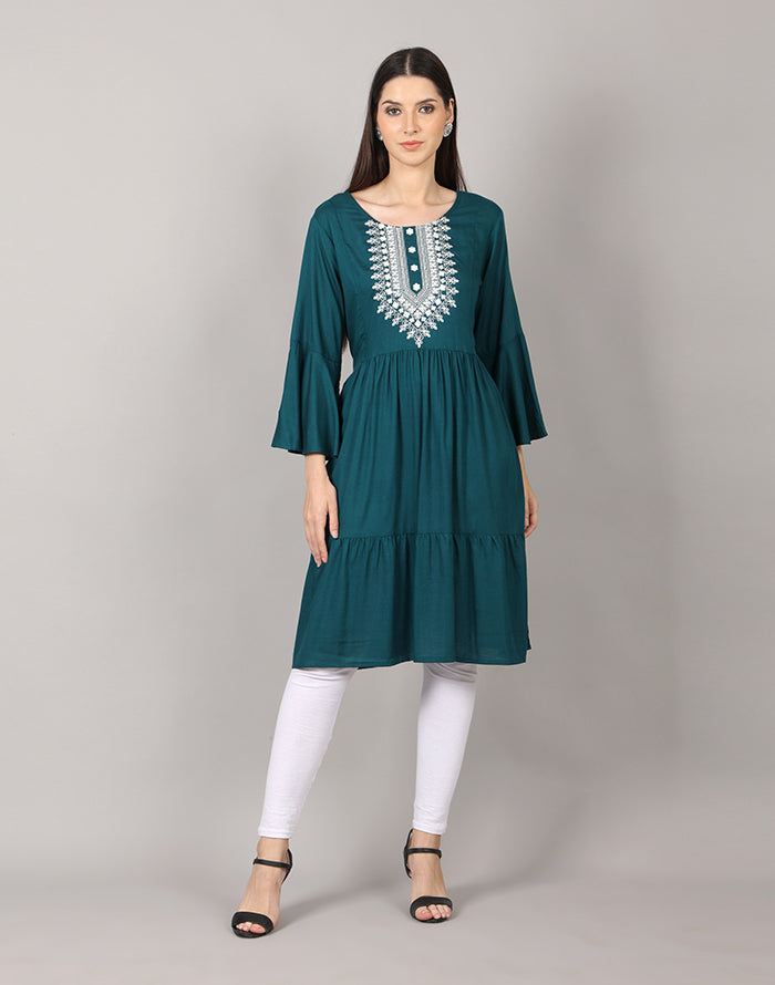 TEAL COLOR KURTI