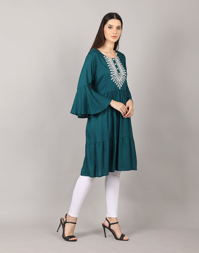 TEAL COLOR KURTI