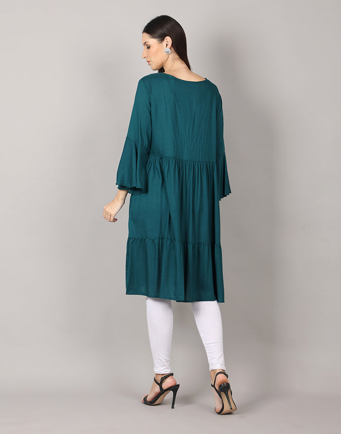 TEAL COLOR KURTI