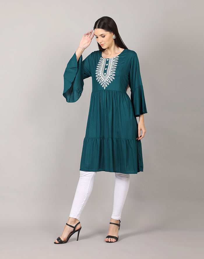 TEAL COLOR KURTI