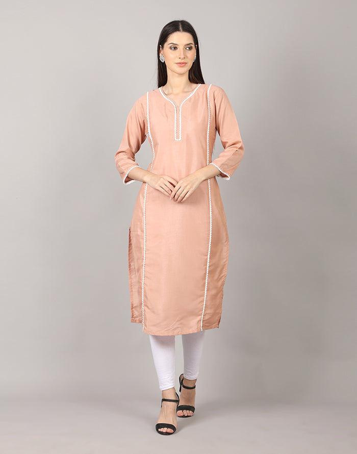 PEACH COLOR KURTI