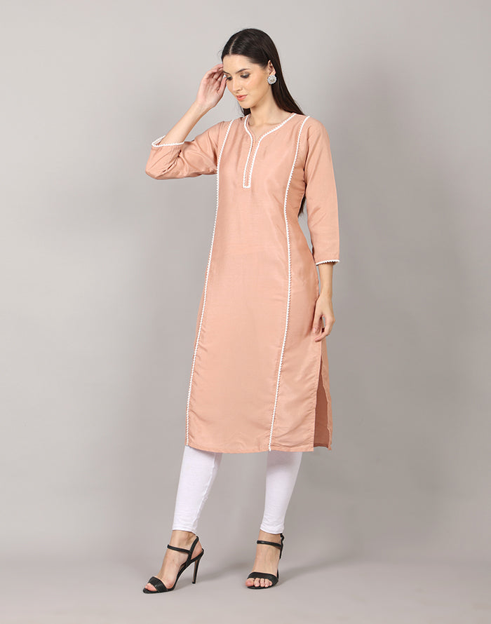 PEACH COLOR KURTI