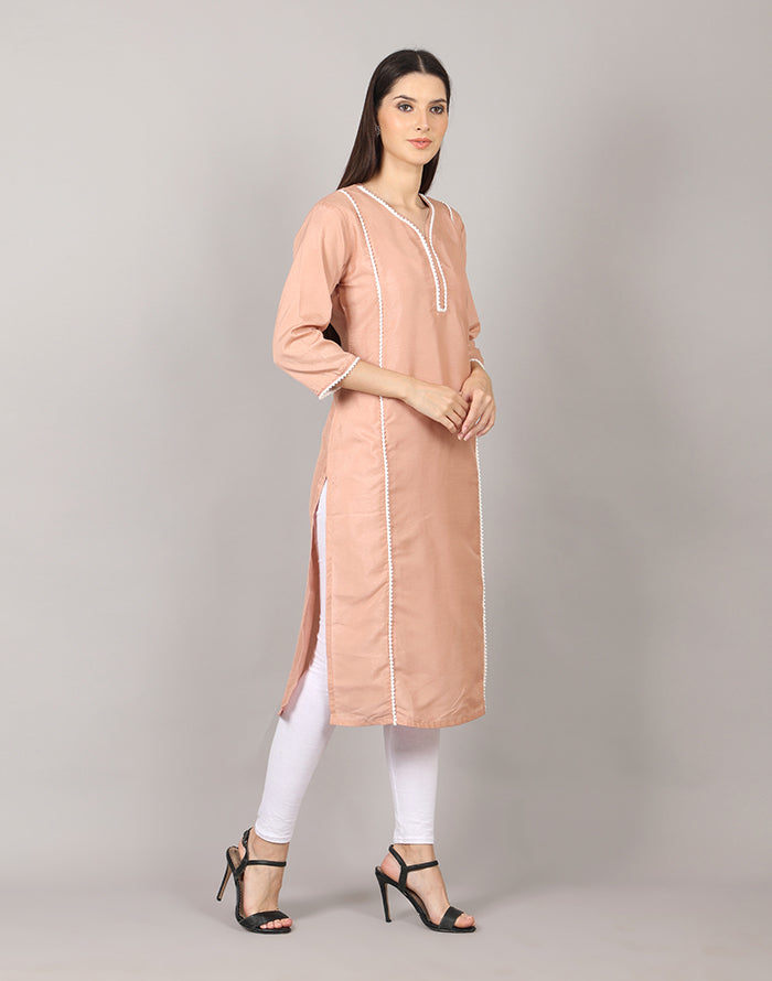 PEACH COLOR KURTI