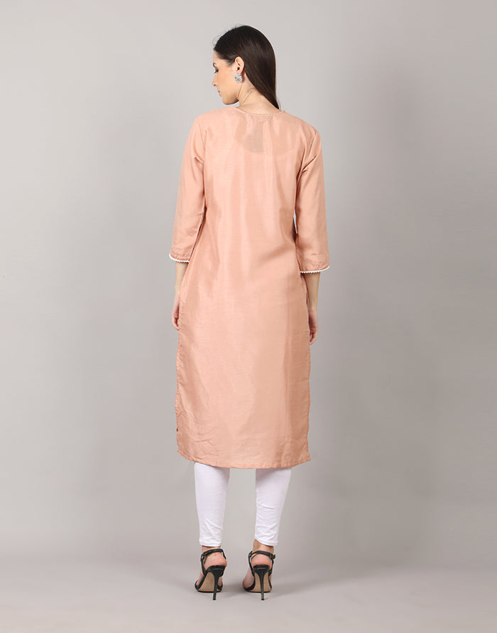 PEACH COLOR KURTI