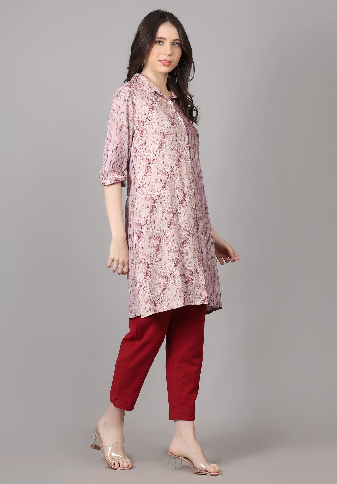 Purple Color Printed Kurti