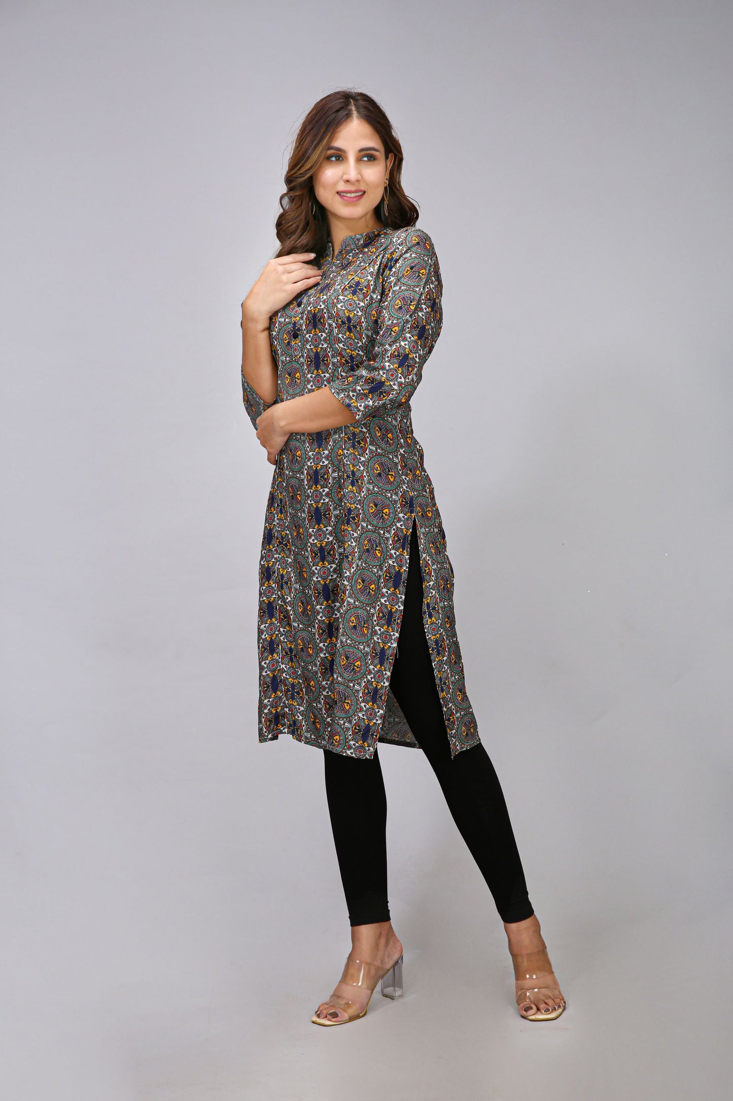 Black Color Printed Kurti