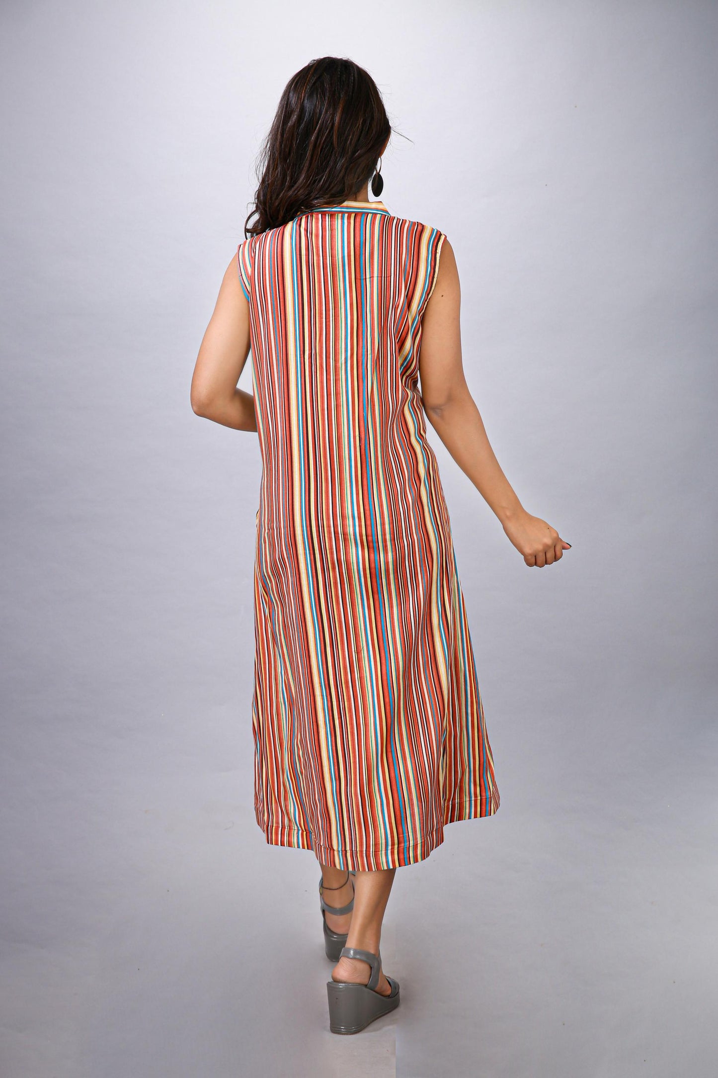 Brown Stripe Dress