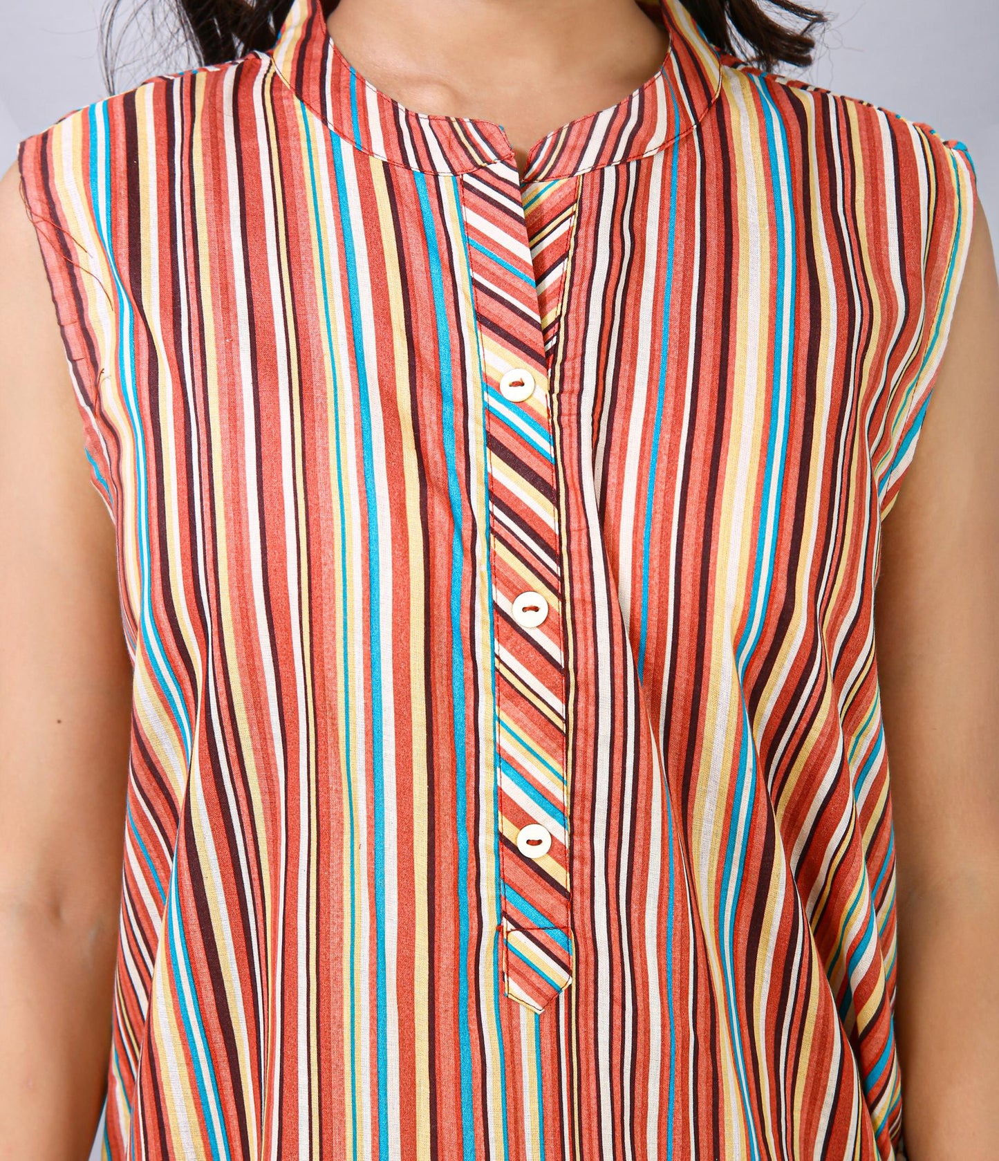 Brown Stripe Dress